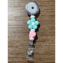 Flower - Beaded ID Badge Reel