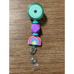 Rainbow - Beaded ID Badge Reel