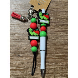 Bookworm - Beaded Keychain