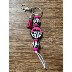 Mama Leopard - Beaded Keychain