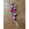 Mama Leopard - Beaded Keychain