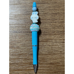 Blue Bunny - Beaded Ink Pen