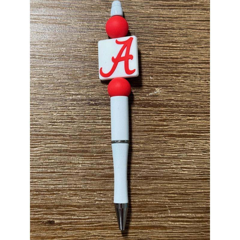 White Alabama - Beaded Ink Pen