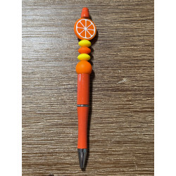 Citrus Fruit Orange - Beaded Ink Pen