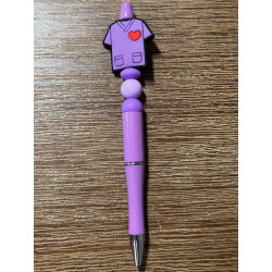 Purple Nurse Scrubs - Beaded Ink Pen