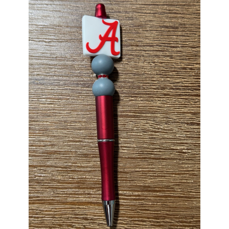 Maroon Alabama - Beaded Ink Pen