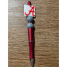 Maroon Alabama - Beaded Ink Pen