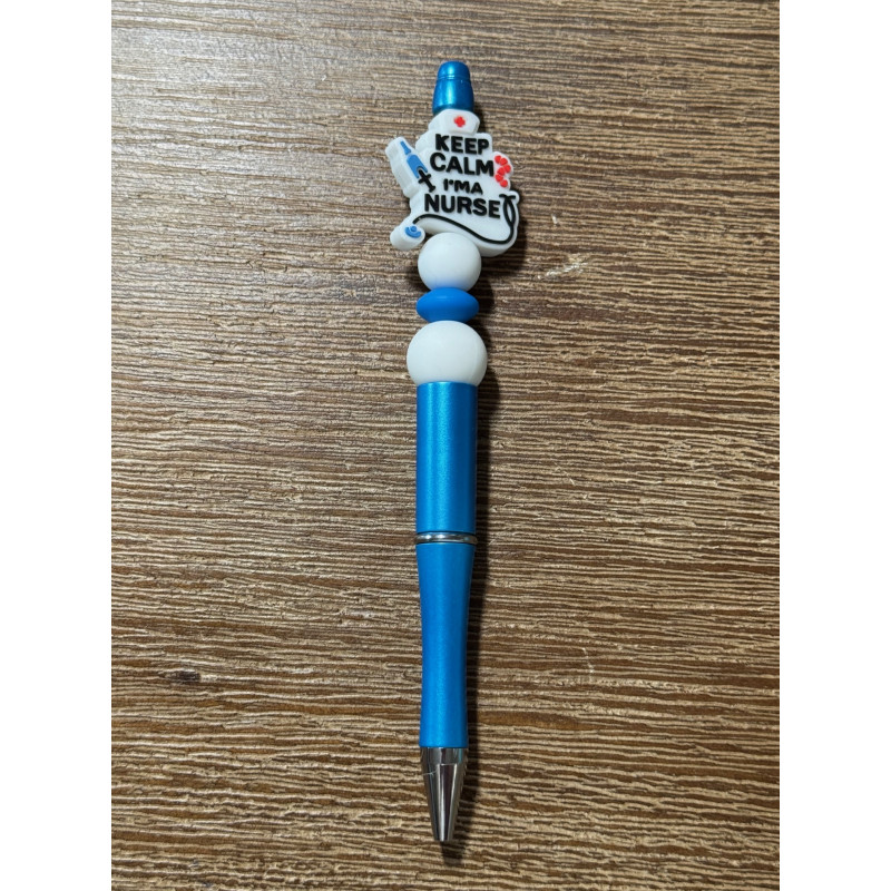 Keep Calm I'm A Nurse - Beaded Ink Pen