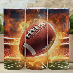 Football Stadium Flames - Skinny Tumbler