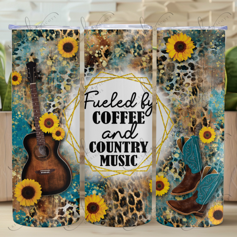 Coffee Country Music - Skinny Tumbler