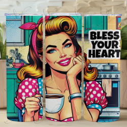 Vintage Bless Your Heart - Skinny Tumbler