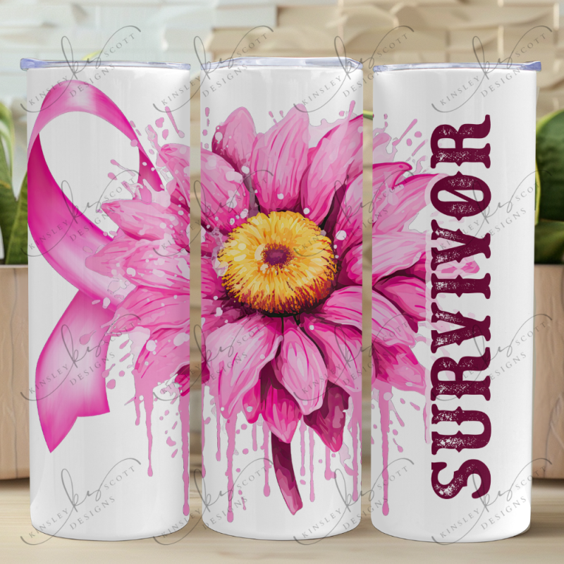 Breast Cancer Survivor - Skinny Tumbler