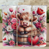 Valentine Cow Pink - Skinny Tumbler