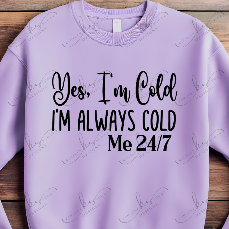 Yes I'm Cold Black - Adult