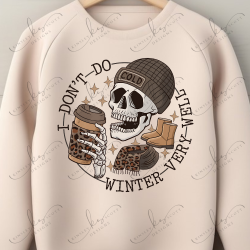 I Don't Do Winter Skeleton Brown - Adult