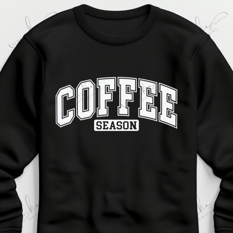 Coffee Season Varsity White - Adult