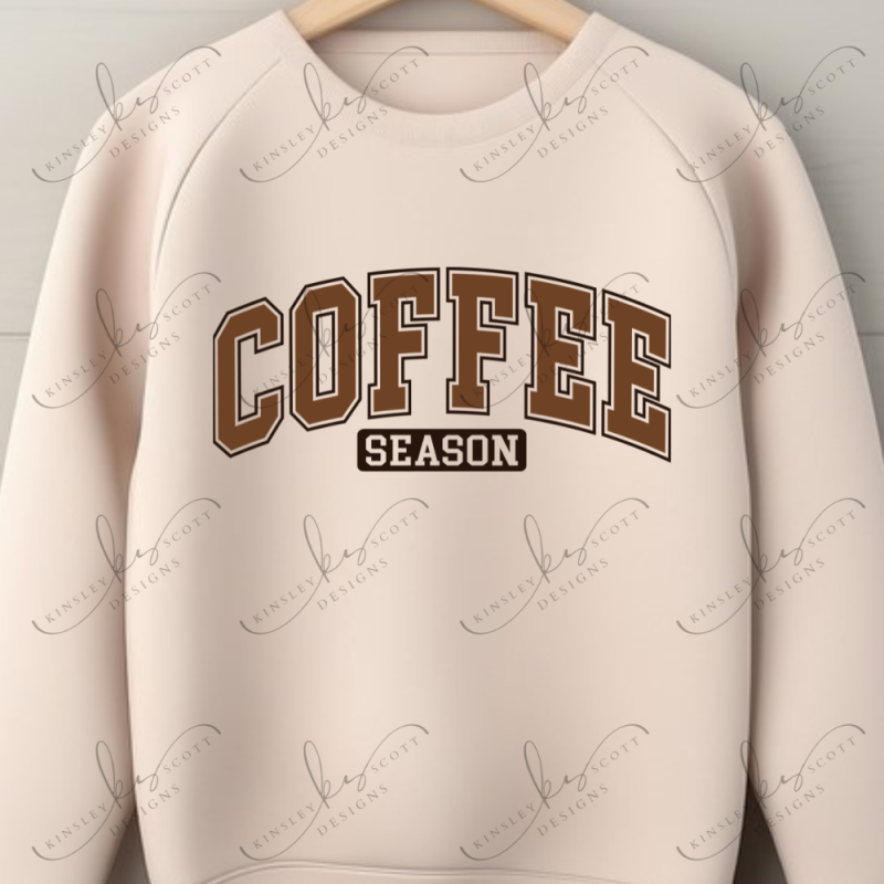 Coffee Season Varsity Brown Black - Adult