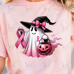 Breast Cancer Halloween Ghost - Adult