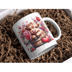 Highland Cow Valentine - Coffee Mug