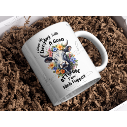 Idiots Happen Cow - Coffee Mug