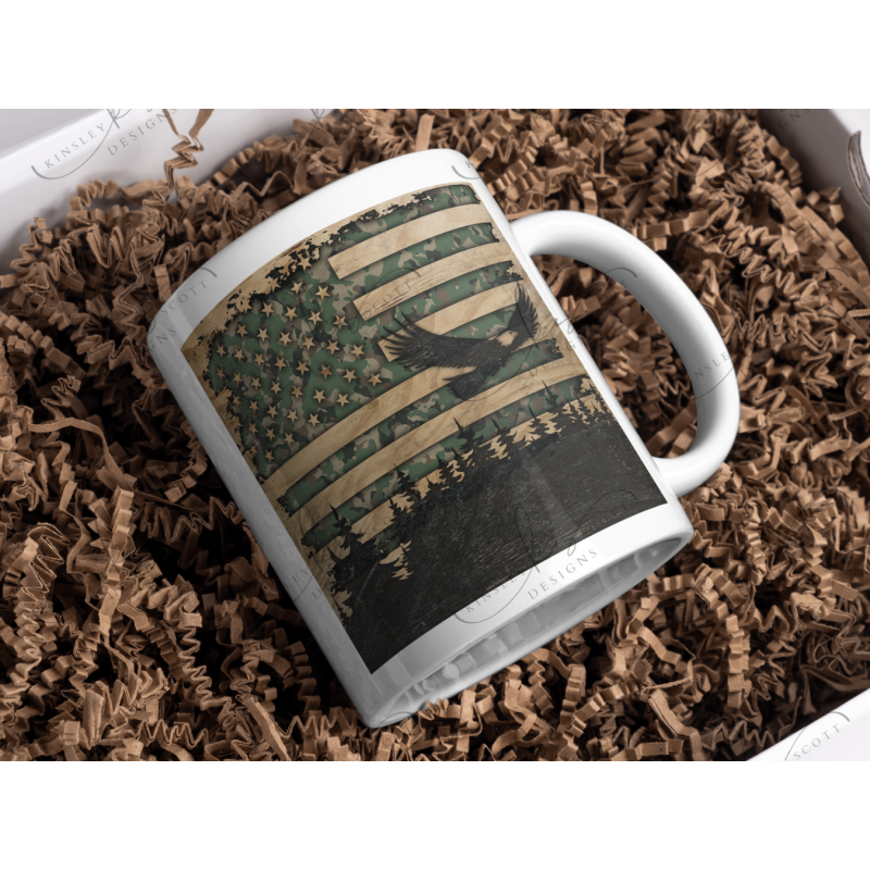 Patriotic Military Flag - Coffee Mug