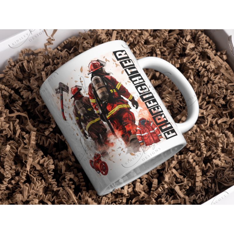 Firefighter Watercolor - Coffee Mug Firefighter Watercolor - Coffee Mug