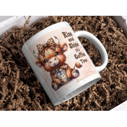 Coffee Time Highland Cow - Coffee Mug