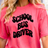 School Bus Driver Wavy Retro - Adult