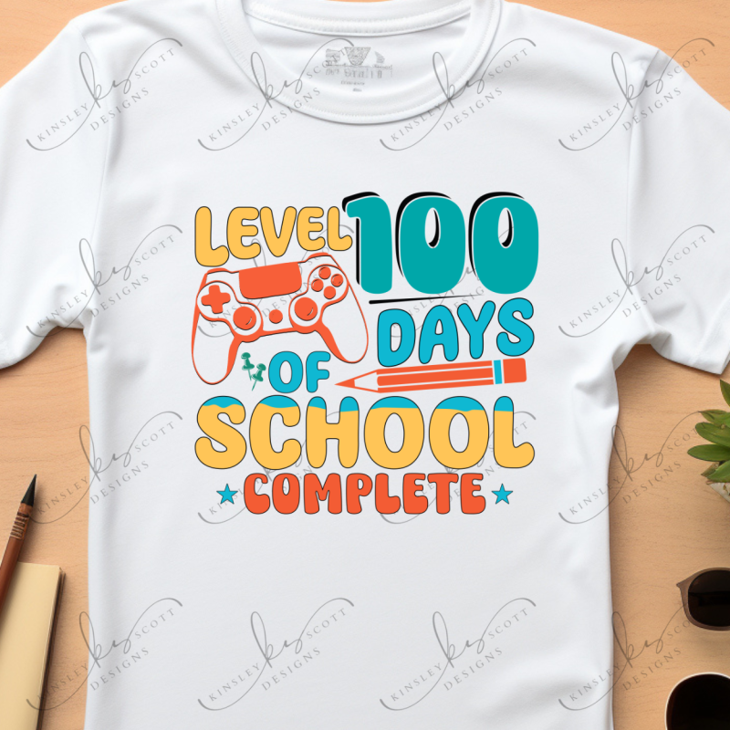 Level 100 Days School Video Game - Youth